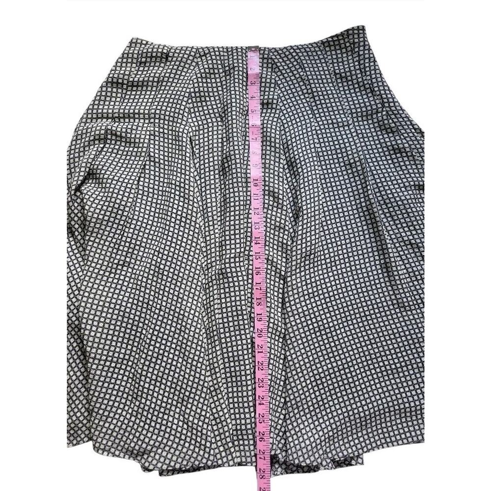 Jones New York 100% Silk Midi Skirt A Line Geometric Print Lined Womens 12 - Picture 8 of 8